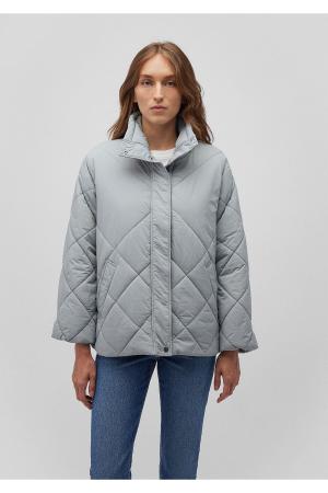 Grey quilted loose fit jacket