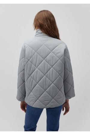 Grey quilted loose fit jacket