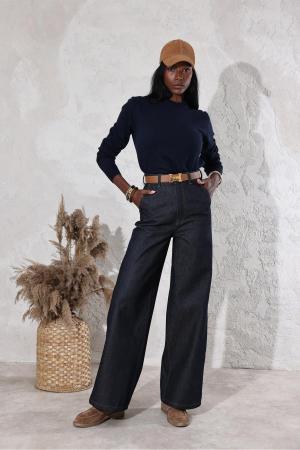 Dark Navy High Waist Jeans