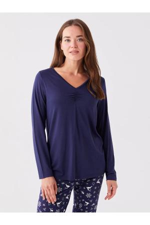 Women's Long Sleeve Pajama Blouse