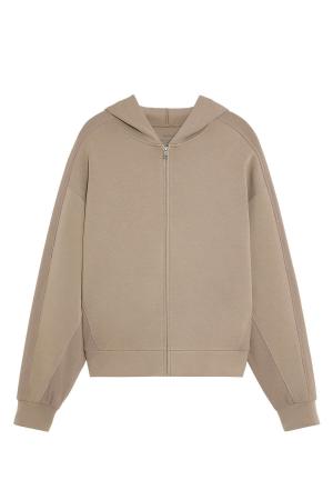 Cotton blend rib jacket