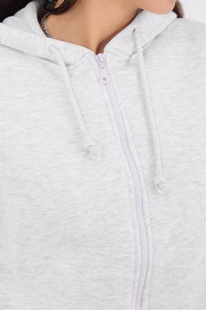 Raised Zippered Sweatshirt